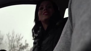 Vicky Love hitchhiking and getting the drives cock later