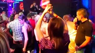 Those chicks just love getting fucked jointly in the nightclub!
