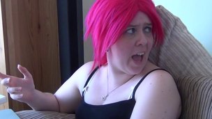 Nice-looking playgirl Emma Foxx can't wait to have her face hole filled with cum!