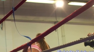Redhead babe wrestling with euro dyke