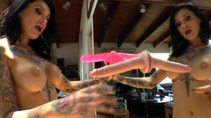 Toy gagging and wazoo play with pornstar Alby Rydes
