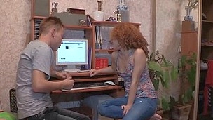 After getting undressed by this guy before her boyfriend, cutie takes his dick