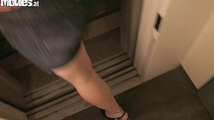 Golden-Haired slut sucks dick like this babe?s hungry