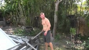 Valuable looking twink enjoys strapon in throat and in a-hole hole