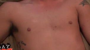 Hawt homo sucks dong and then gets a-hole screwed incredibly hard