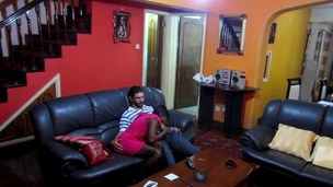 Alluring swarthy babe sucks cock