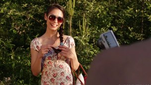 Cute legal age teenager called Arwen and her first outdoors banging act