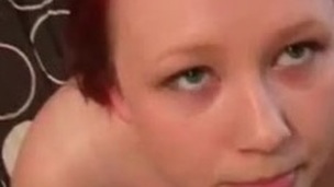Fat Chubby Redhead fucked and getting cum in mouth