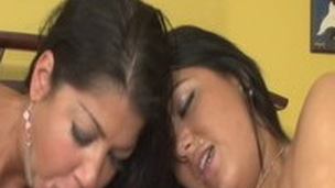Horny pornstars Nadia Night and Miya Monroe in fantastic blowjob, large tits sex video