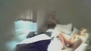 Our mother captured stroking by camera 2