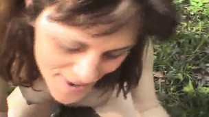 brunette blowjob doggystyle synspunkt offentlig