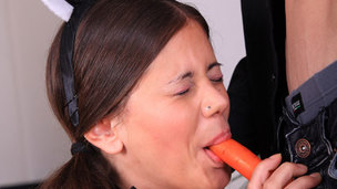 Ramrod hungry capcie sucks knob and screwed like crazy