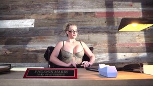 Nerdy blond looking brutally hot during the doggy style screwing