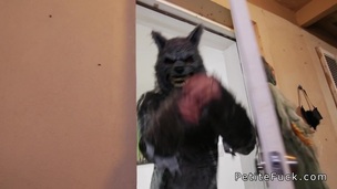 Tiny red riding hood gets huge dick