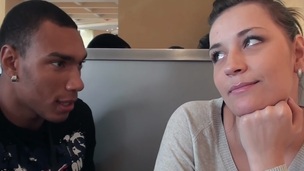 Berta in slut gets concupiscent in a public crapper sex scene