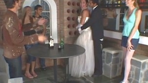 Lascivious shemale bride arse-fucking her pretty soon-to-be spouse to the superlatively nice advantage