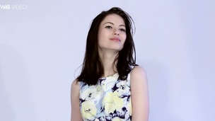 Adorable cutie Jenna fondling her tempting peach pie in arousing solo video
