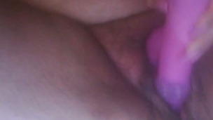 SSBBW friend masturbating with pink sex toy in amateur episode