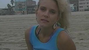 Golden-haired on the beach can't live without to take cock in this interracial sex scene