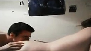 brunette blowjob amatør facial