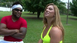 Blond latin Cris Moura with moist arse and clean twat gets overspread in love cream