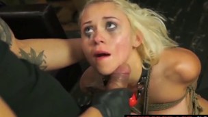Slave Bibi receives her pussy rough fingered and gazoo rimmed