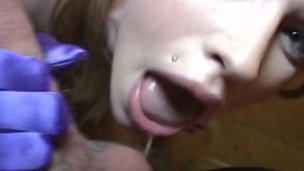 Pleasing porn chick gives huge cock a hot interracial blowjob