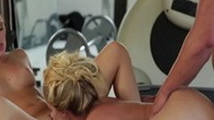 Best pornstars Abby Cross and Britney Young in fabulous blowjob, cunnilingus sex movie scene