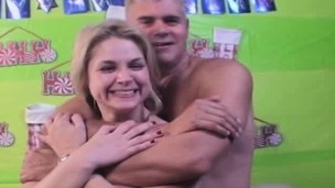 Breasty Sarah Vandella gets her squirting wet crack group-fucked deep and creampied