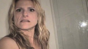 Slim blond hooker Celeste acquires naked and copulates a hard dick in POV
