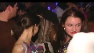 Attractive and horny babes put their bodies on display at a party