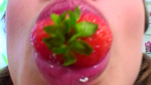Legal Age Teenager Caprice covers her nice pink cookie with whipped spunk and fingers herself!